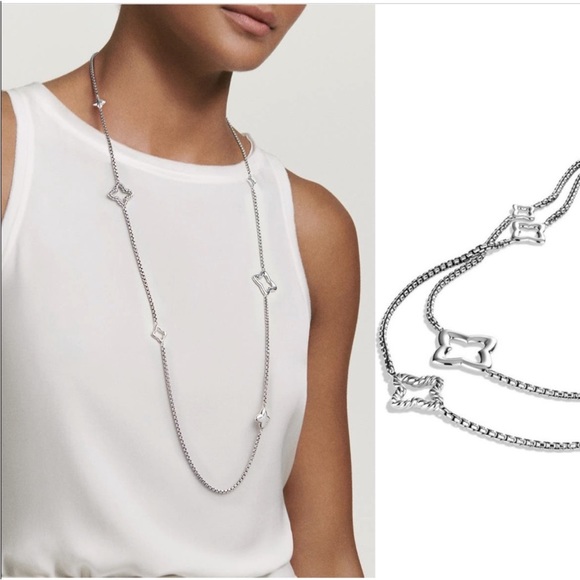 David Yurman Quatrefoil Chain Necklace - Picture 1 of 6